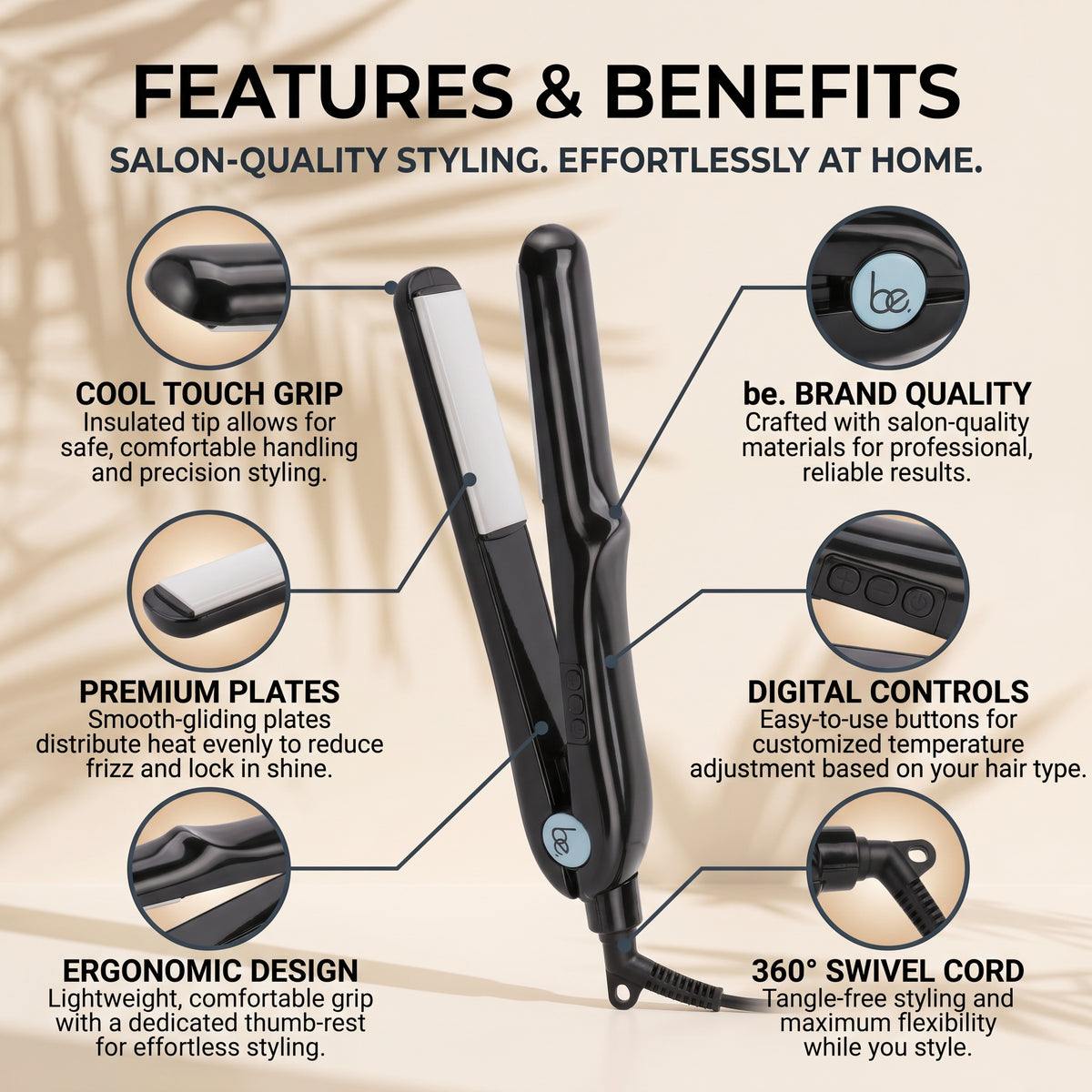 1" Digital Ceramic Flat Iron
