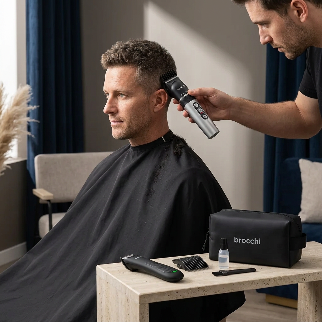 Cutting hair at home with the Clipper Pro from the Home Barber Kit