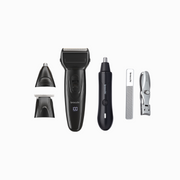 Grooming Starter Kit: shaver, trimmer heads, nose trimmer, nail file and clipper