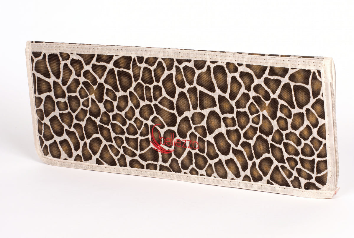 Heat-Resistant Styling Mat & Tool Pouch | Giraffe Print