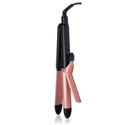 Smooth & Curl - 2-in-1 Flat Iron & Curling Iron - Black Rose Gold