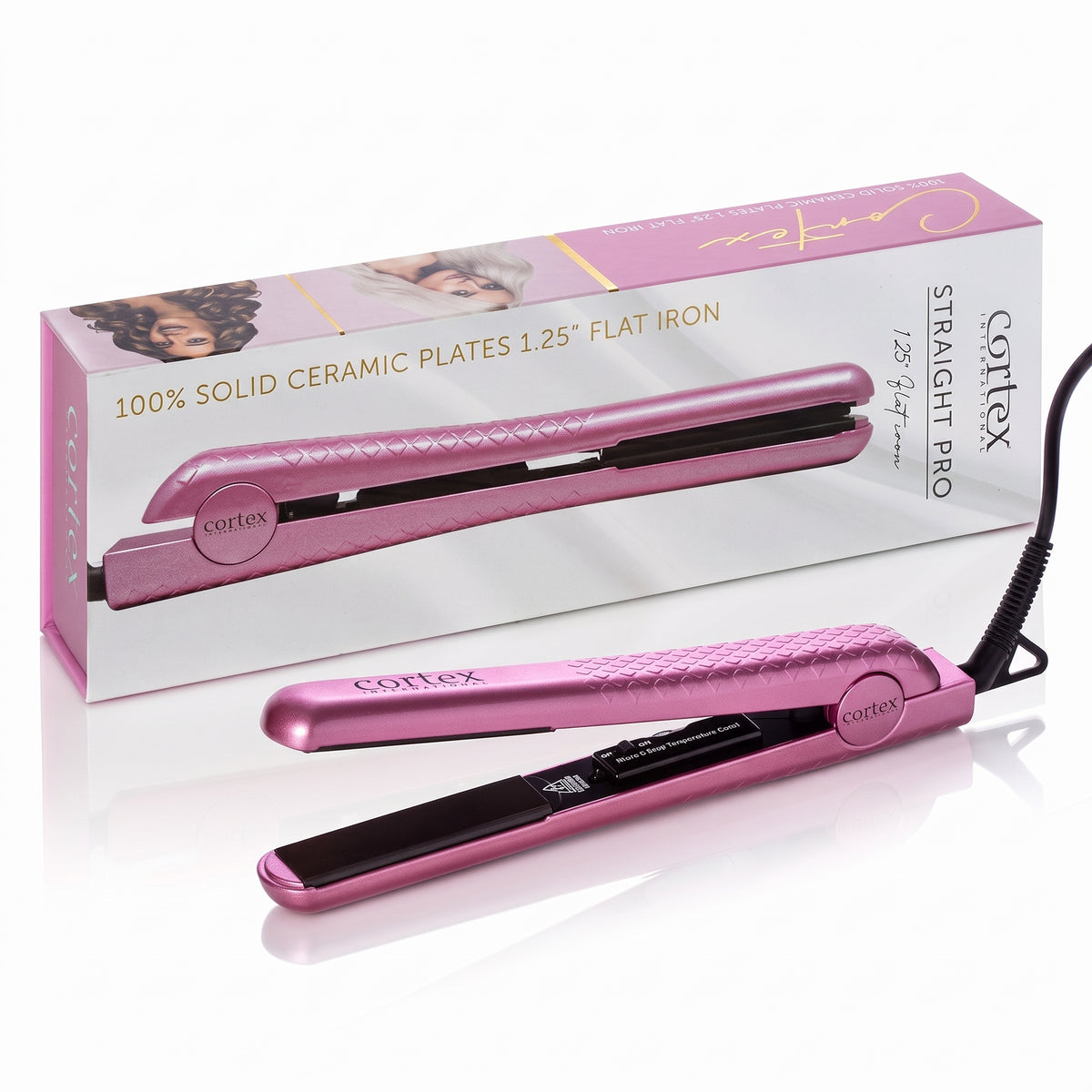 1.25" Solid Ceramic Ionic & Far-Infrared Technology Flat Iron