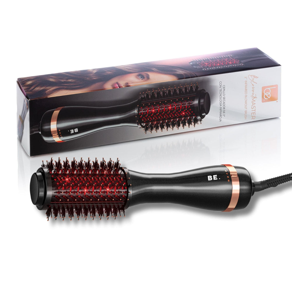 Be.Professional Black Infrared Blowout Brush | 2" Professional Hot Brush