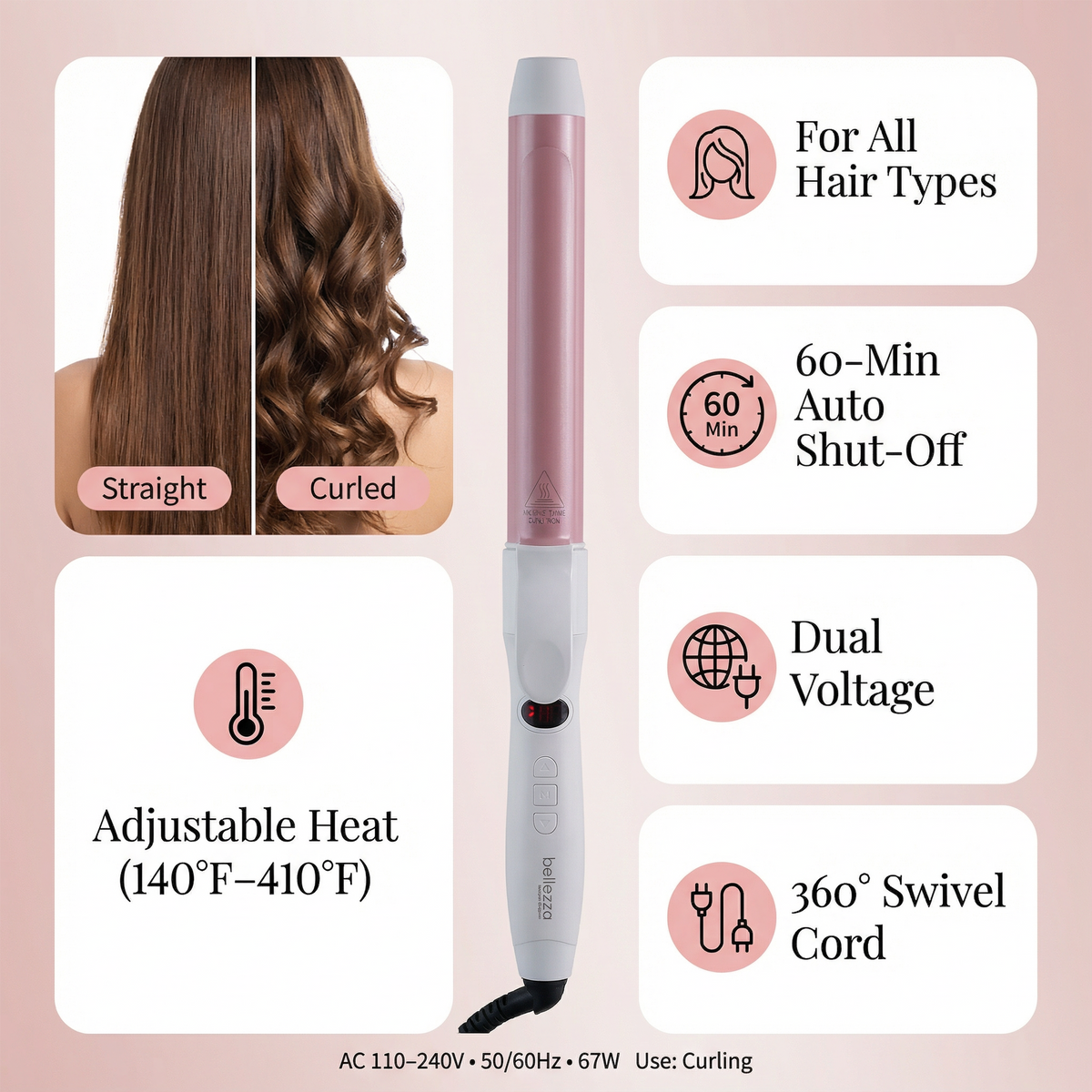 1.25" Digital Extra Long Curling Iron