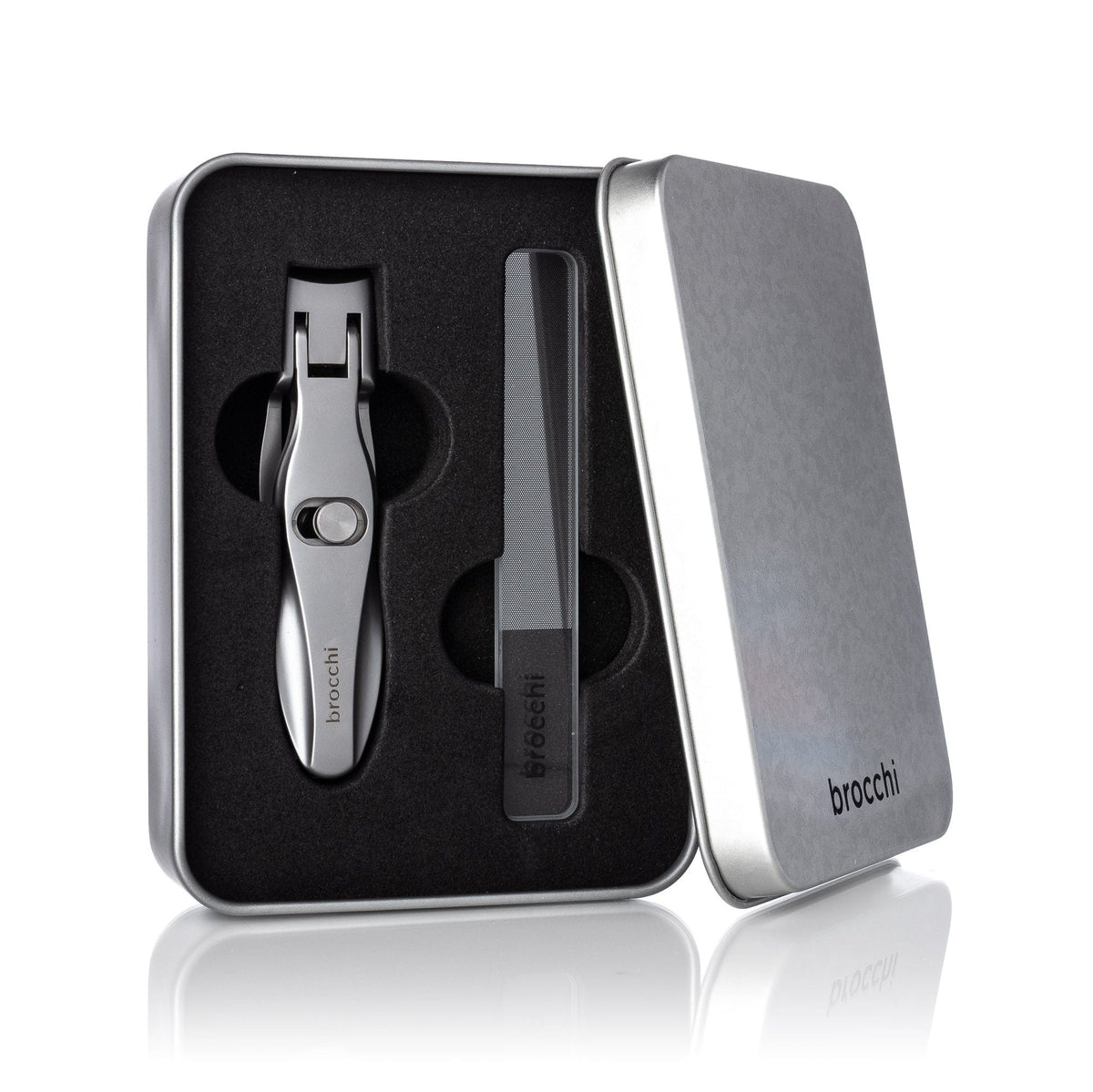 Nail Mastery clipper and file in their metal case