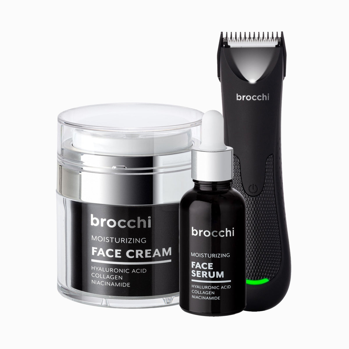 Precision Edge Trimmer with Hyaluronic Acid Face Cream and Face Serum