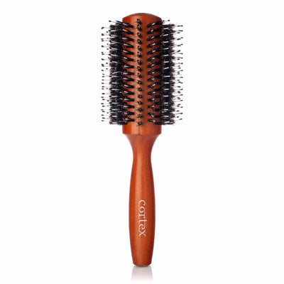 Wooden Nylon and Boar Bristle Round Brush