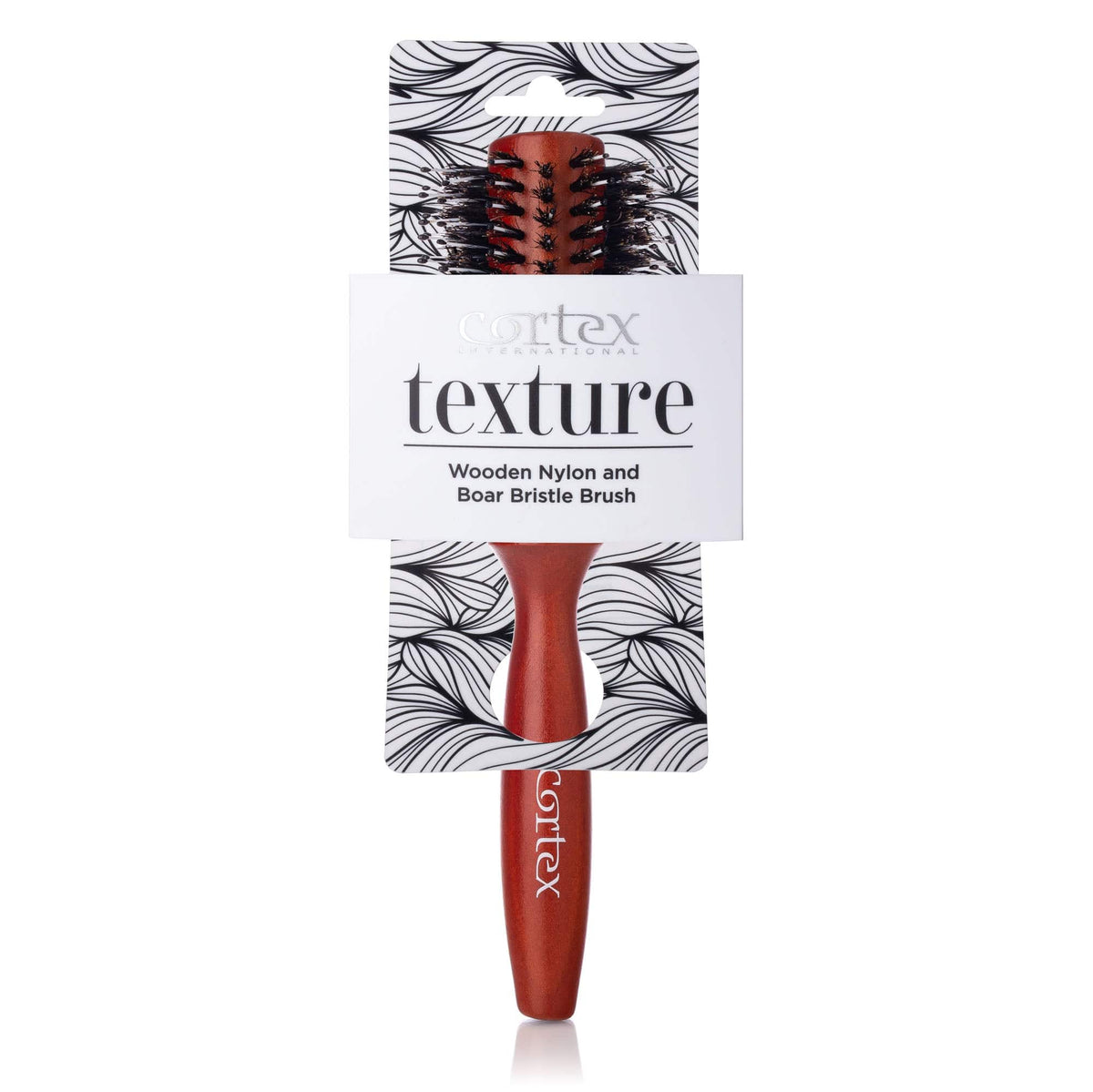 Cortex International Wooden Nylon and Boar Bristle Round Brush