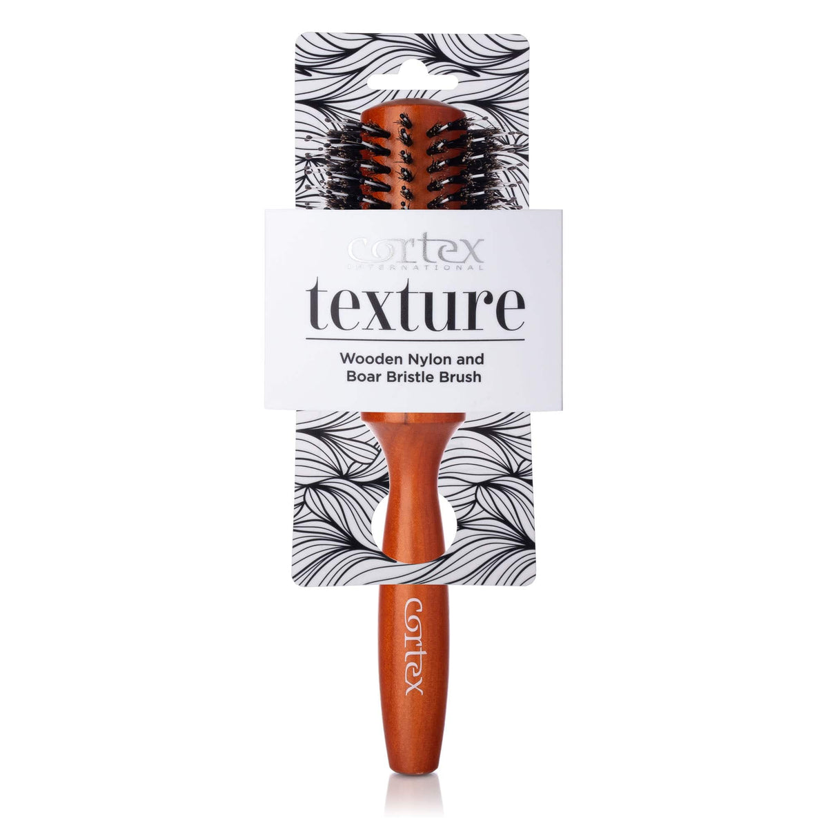 Cortex International Wooden Nylon and Boar Bristle Round Brush