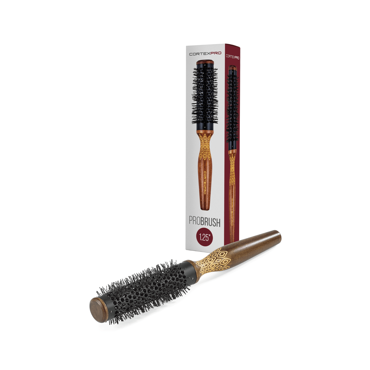 CortexPro 1.25" Thermal Heat Activated Round Brush – Bristles Heat to 140F and change color when exposed to heat