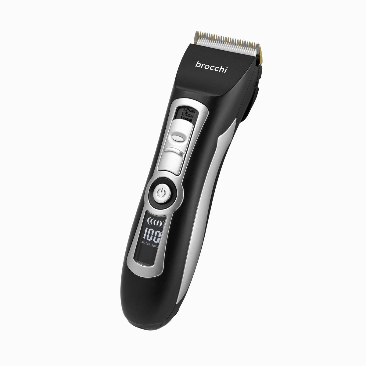 Digital Grooming Trimmer Kit, angled view of the display and power button