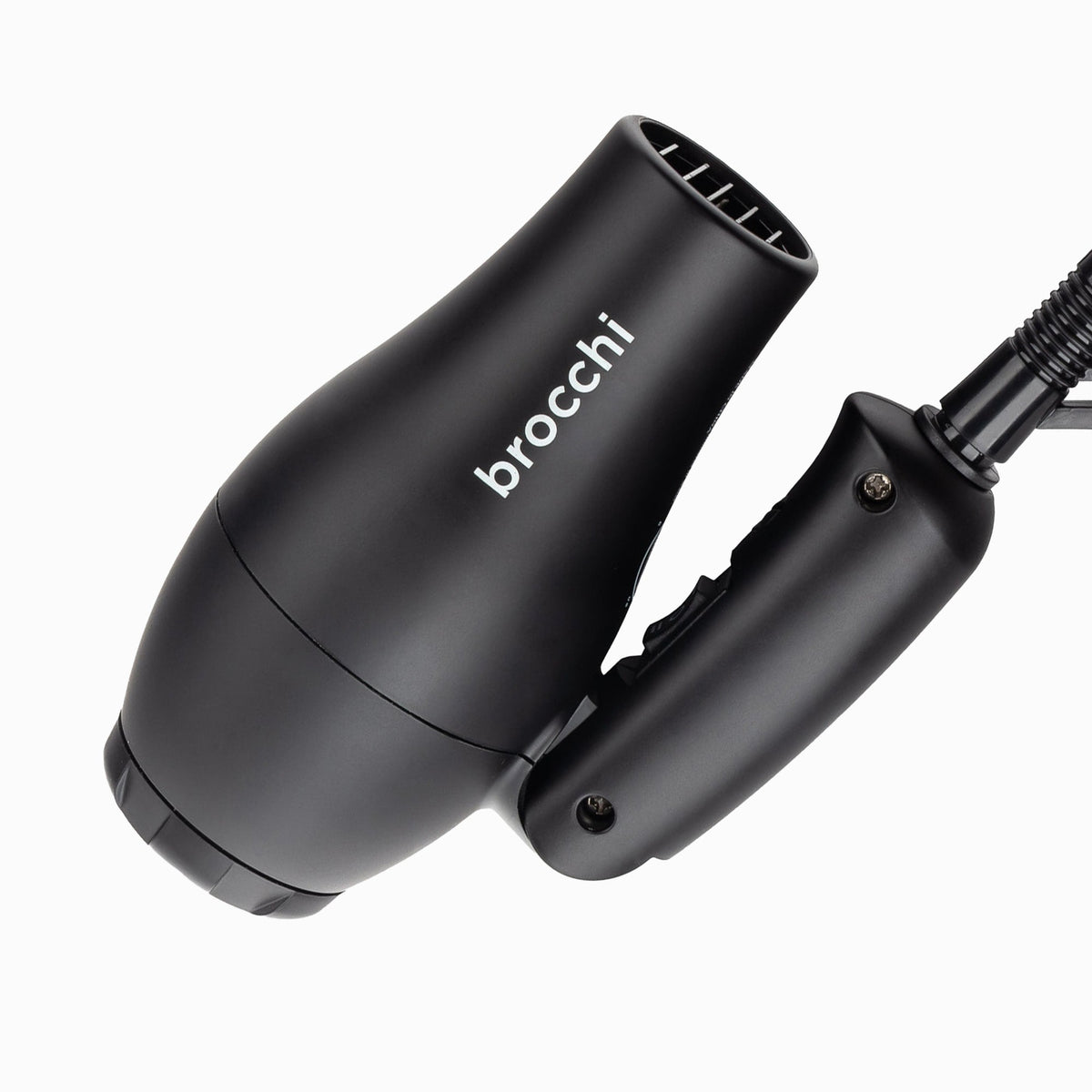 Mini travel dryer with the handle folded