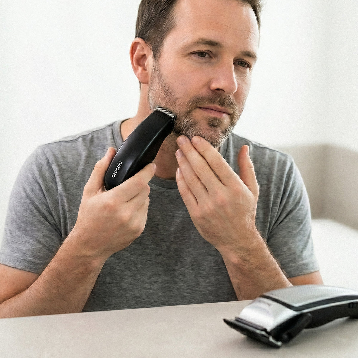 Touching up a beard with the Groom PRO trimmer