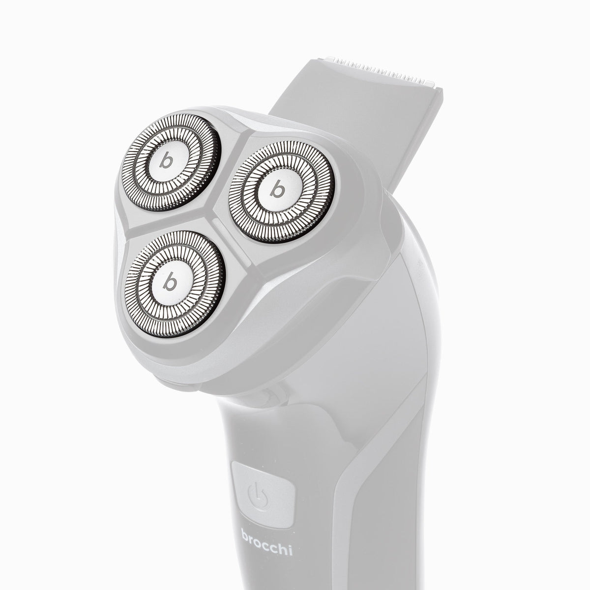 SmoothEdge Triple Action Razor replacement blades on the razor head